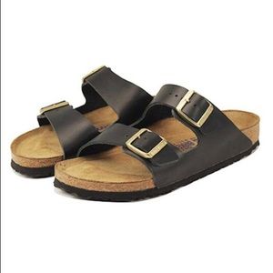 LIMITED Edition Birkenstock Leather Gold Buckle